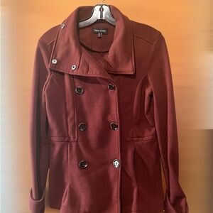 New Look Women's Burgundy Peacoat